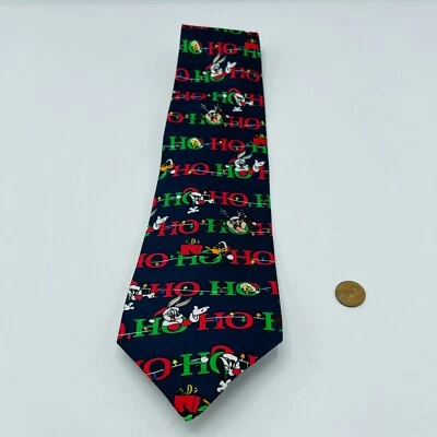 Corbata vintage 1998 Looney Tunes Navidad Ho para hombre Kravat vacaciones  Foto 1 de 4