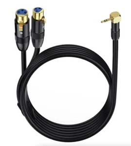 3.5mm TRS to Dual XLR Unbalanced Audio Splitter Cable | Male to Female | 3m - Picture 1 of 7