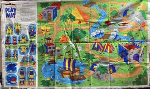 Vintage Cranston Beginners Bible Playmat & Plush Characters from Bible Cut N Sew - Picture 1 of 10
