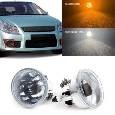 Par de faros antiniebla delanteros LED ámbar con luz de circulación blanca para 02-04 Suzuki Aerio Foto 1 de 4