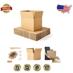 High-Quality Medium Cardboard Moving Boxes - 20 Pack, 18" x 14" x 12" - USA Made - Picture 1 of 12