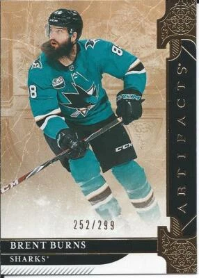 2019-20 Upper Deck UD Artifacts BRENT BURNS #127 Copper Parallel 252/299 - Image 1 of 2