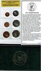 IRELAND CENTRAL BANK 6-COIN SPECIMEN PROOF SET 1971 NICE IN ORIGINAL GREEN CASE