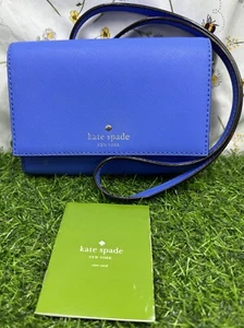 Kate Spade Bag Blue Leather Mini Cameron Street Arielle Crossbody Designer NY - Picture 1 of 24
