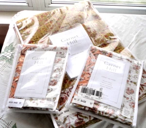 Garnet Hill D/Q organic cotton quilt with 2 shams softest cozy warm colors NIP - Picture 1 of 8