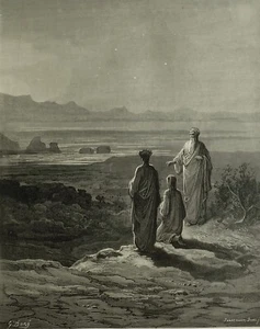 1888 DIVINA COMEDIA - GUSTAVE DORE - Grabado original con passepartout (07519) - Imagen 1 de 2