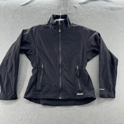 eastern mountain sports womens size M black full zip stretch tech taped seam - Image 1 of 4