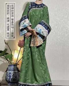 ChineseVintage Hanfu Red Pan Button Large Embroidered Cheongsam One Size One Set - Picture 1 of 2