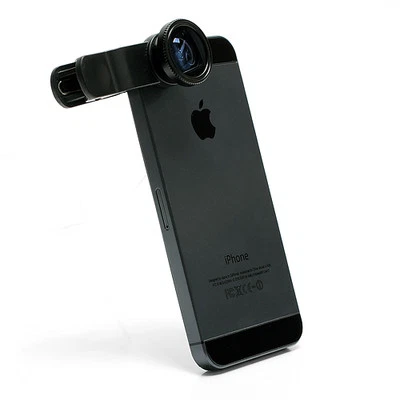 Universal Clip 3 in 1 Fisheye-lens & Wide-angle & Macro Lens Kit For iPhone 4 5 - Image 1 of 3