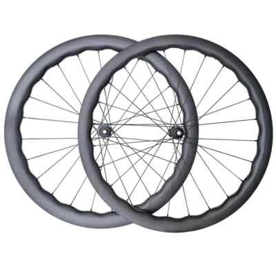 Conjunto de rodas de carbono para bicicleta de estrada 700c 45/50mm profundidade disco gancho sem câmara 24H 28mm de largura  - Imagem 1 de 4