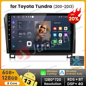 6+128GB Android 13 CarPlay Car Stereo Radio GPS BT For Toyota Tundra 2007-2013 - Picture 1 of 19
