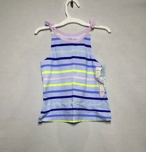Cat & Jack Toddler Girls Blue Striped Tank 3T - Picture 1 of 2