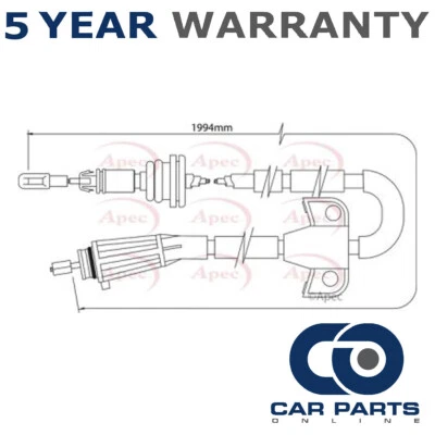 Hand Brake Cable Rear CPO Fits Volvo S80 1998-2006 XC70 2000-2007 V70 2001-2007 - Image 1 of 2
