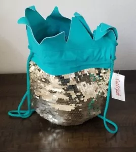 Borsa zaino con coulisse Cat & Jack bambina turchese/oro - Foto 1 di 5