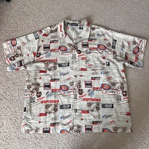 ESPN Graphic Print Polo Shirt Size XXL VINTAGE! - Picture 1 of 7