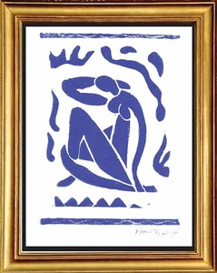 Henri Matisse Print "Blue Nude" Hand-Signed Limited Edition Linocut with COA  - Picture 1 of 3