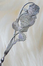 Cute sterling silver Strawberry Fork F WHITING 4 7/8" no mono excellent