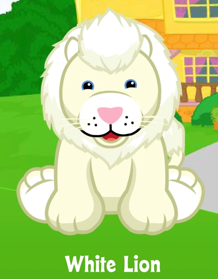 Webkinz Classic White Lion - hm832 - Virtual Adoption Code Only - Image 1 of 1