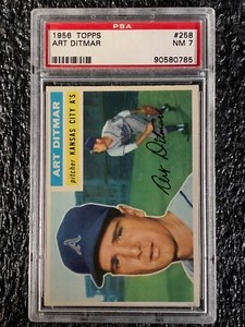 1956 Topps Baseball #258 Art Ditmar PSA 7