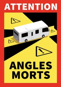 3x Blind Spot Angles Morts Motorhomes Campervan French Guidelines A4 297 x 210mm - Picture 1 of 2