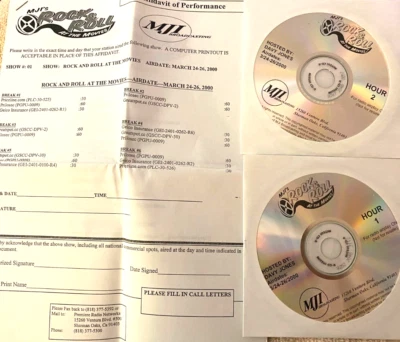 3/24/00 MOVIES R&R, 2 HRS: 50's, TWISTIN', BEACH, BRITISH INVASION, ELVIS, 60's - Image 1 of 4