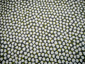 Quilt Fabric By The Yard White Floral on Gray Dear Stella Premium Cotton #B C - Picture 1 of 2