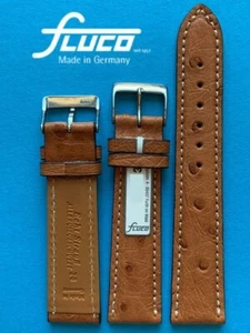 High Quality Watch Strap Real Ostrich 15,16, 17,18, 19, 20mm Braun /32 - Picture 1 of 5