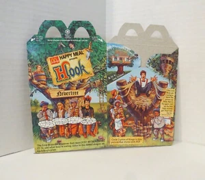 1991 McDonalds HOOK Happy Meal Box The NEVERTREE BOX NEW and UNPUNCHED - Picture 1 of 9
