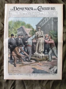 La Domenica del Corriere 17 Ottobre 1909 Statua Carrettieri salvati Sommergibile - Picture 1 of 1