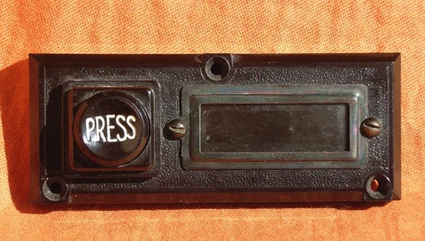 Door Bell Bakelite PRESS push Switch With Nameplate Cover