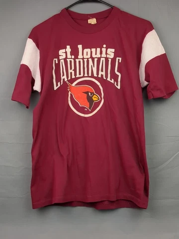 Vtg St Louis Cardinals Logo 7 Athletic Mesh Sleeve T-shirt Large Variant Mascot Cover