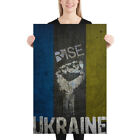 Support Ukraine I Stand With Ukraine Ukrainian Flag Fist Rise Poster