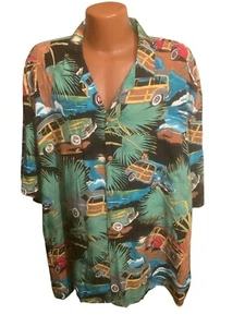 Diamond Head Sportswear Colorful Hawaiian Shirt Mens 4XL Multicolor Vintage Cars - Picture 1 of 15