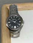 BULOVA 96B97 Wristwatch Stainless Steel Black Dial Watch with Date Indicator