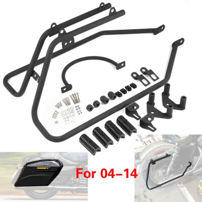 Saddlebag Conversion Brackets Mount Kit For 2004-2014 Harley Sportster 883/1200 - Image 1 of 4
