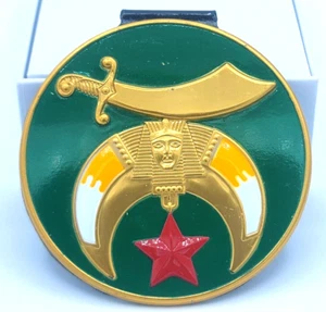 Shriner Green and Gold Car Emblem Badge - 3.5" Round Shriners Car Accessory - Bild 1 von 2