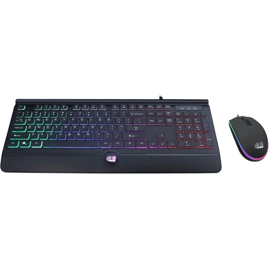 Adesso AKB-137CB 104-Key EasyTouch Gaming Illuminated USB Keyboard Mouse Combo - Image 1 of 4