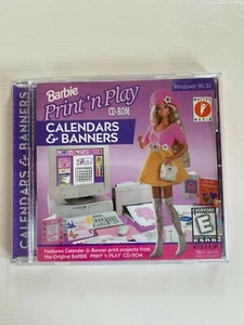 Barbie Print and Play Calendars and Banners CD Rom Vintage NEW Windows PC Ed - Picture 1 of 2