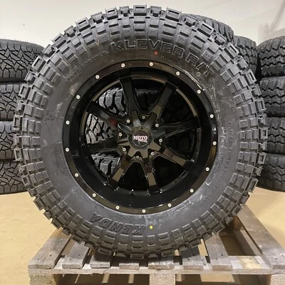 4 20x10 Moto Metal MO970 Black Wheels 37" Kenda AT Tires 5x5.5 Dodge Ram 1500 - Image 1 of 4