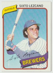1980 Topps #215 Sixto Lezcano Baseball Card Milwaukee Brewers