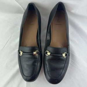 M&S Women's Flat Slip-On Loafers, Black, UK Size 6 - Picture 1 of 8