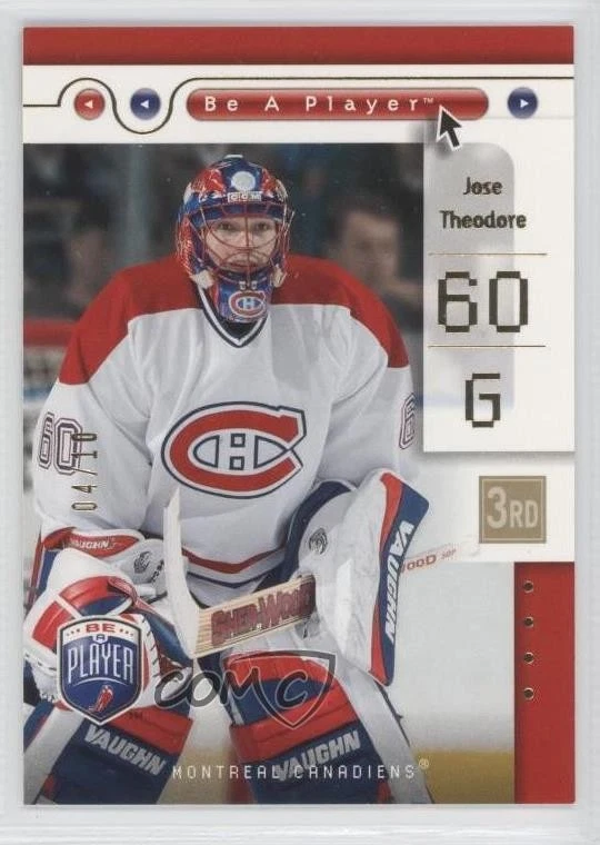 2005-06 Upper Deck Be a Player Third Period /10 Jose Theodore #47 - Image 1 of 2