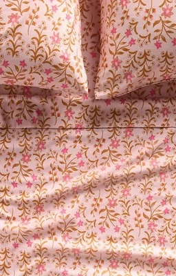 Nuevo con etiquetas Juego de sábanas Anthropologie algodón modal cepillado acogedor estampado Cal KING Foto 1 de 4