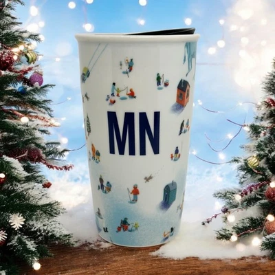 Taza vaso de viaje estatal Starbucks Minnesota invierno nieve aire libre MN 12 OZ Foto 1 de 4