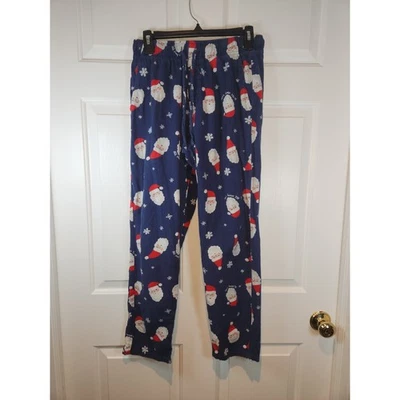 Women's sz S Old Navy Blue Santa Fleece Pajama Pants for the Family - Image 1 of 4