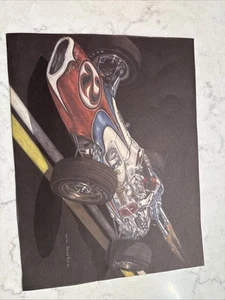 Indy 500 1966 A. J. Foyt #2 Print Of Ron Burton’s Original By Jerry Kenrick B34 - Picture 1 of 3