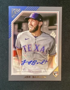 2022 Topps Gallery Rookie Auto Joe Barlow #RA-JBA Auto RC Rangers - Picture 1 of 2