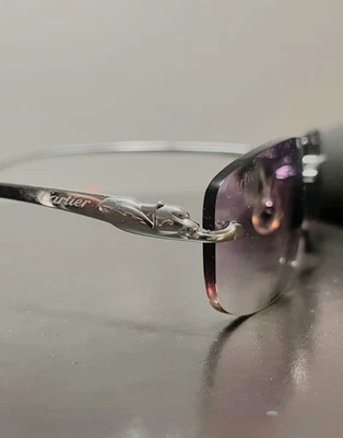 Vintage purple women's Cartier panthere sunglasses - Image 1 of 4