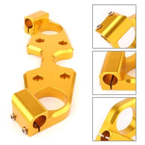Gold Upper Front Triple Tree End Top Clamp for SUZUKI HAYABUSA GSXR1300 2008 -19 - Picture 1 of 11