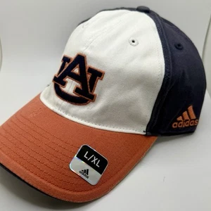 Auburn Tigers adidas Sun Bleached Colorblock Hat - Orange Gray Navy - Size M/L - Picture 1 of 2